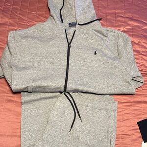 Polo by Ralph Lauren Light Gray Zip-Up Sweater